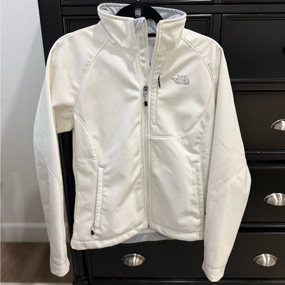 The North Face White Ski Jacket with High Collar